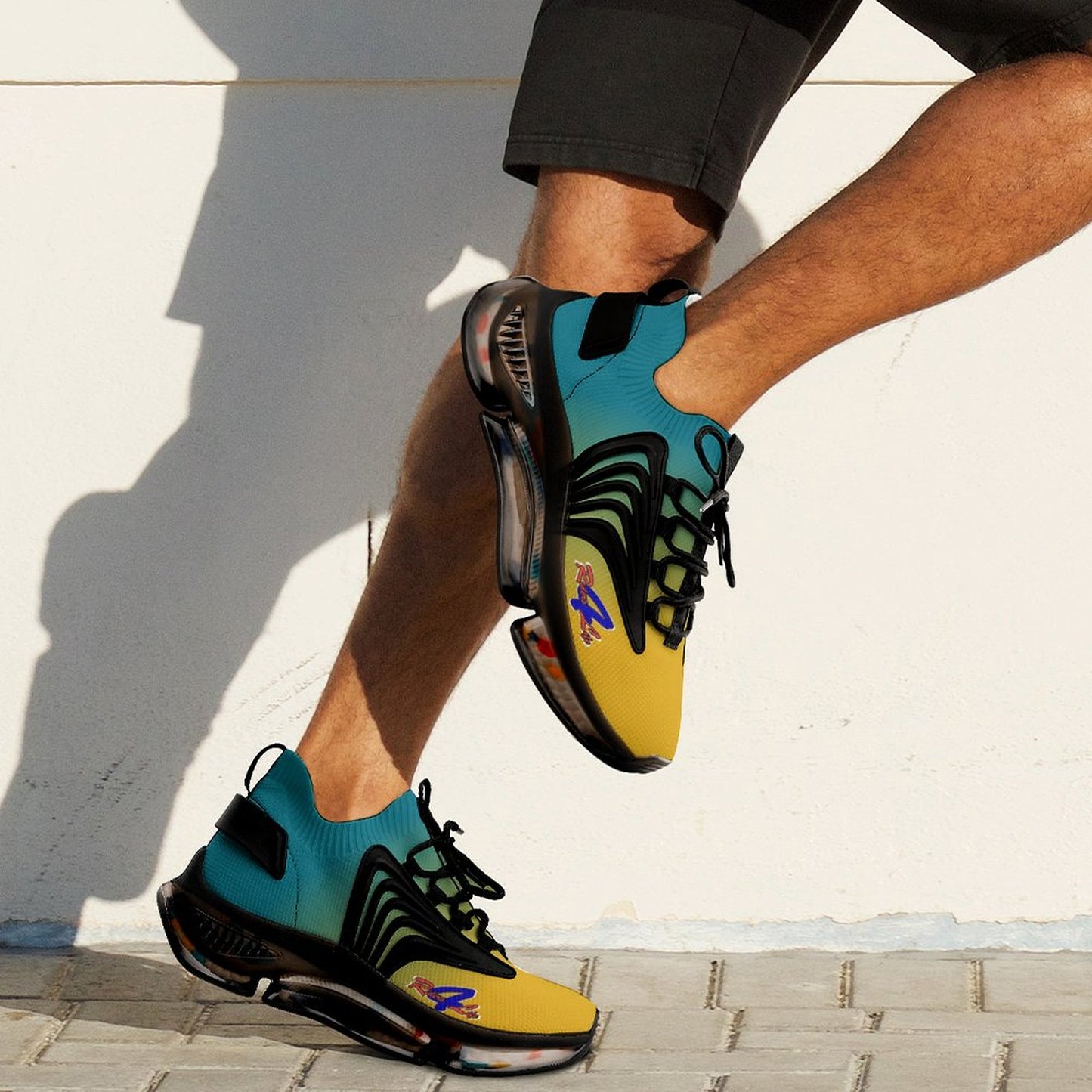 R4L Mesh Sneakers - Yellow/Torquoise