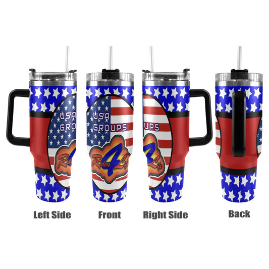 R4L USA Groups 40oz Stainless Steel Stanley Mug 40oz Tumbler with Black Handle