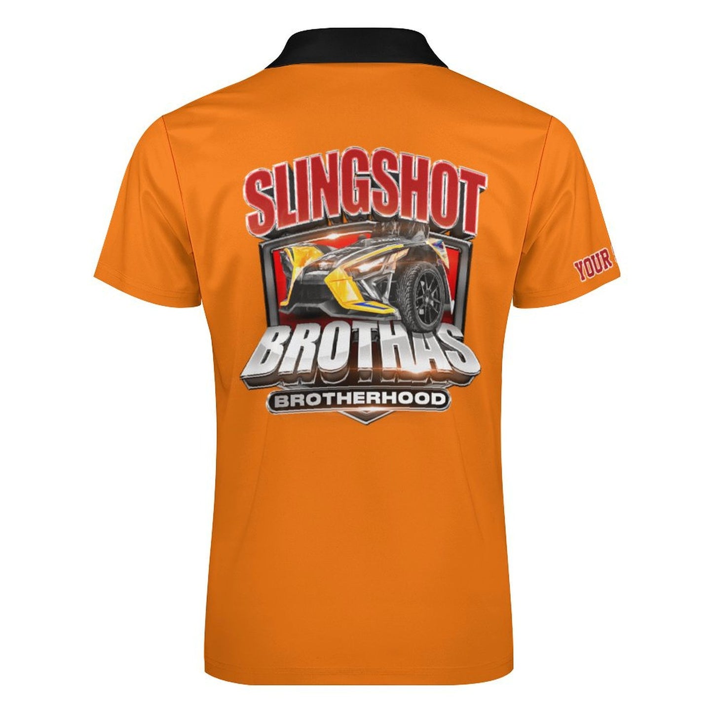 R4L Slingshot Brothas Customizable Short-Sleeve Zip Polo Shirt - 7 Colors - Add your City (Front) and State (Right Sleeve)