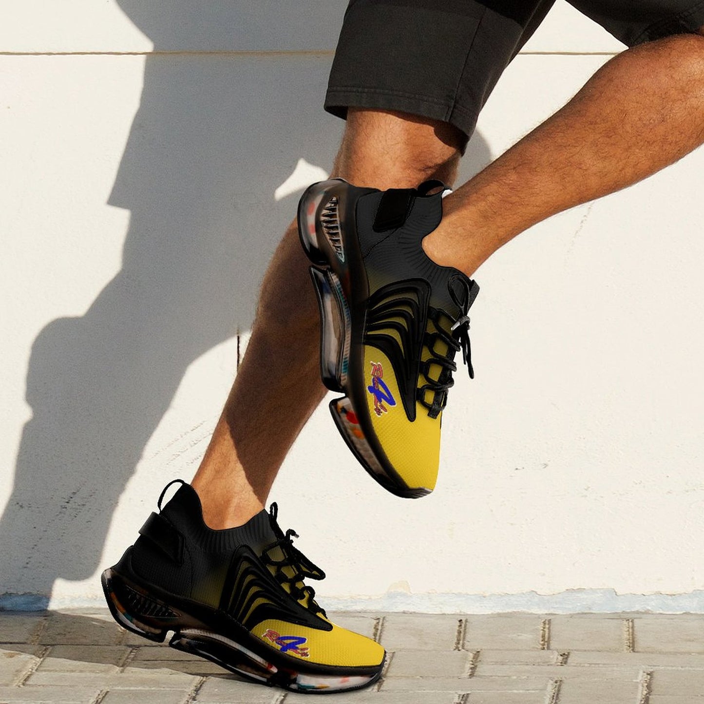 R4L Mesh Sneakers - Gold/Blk