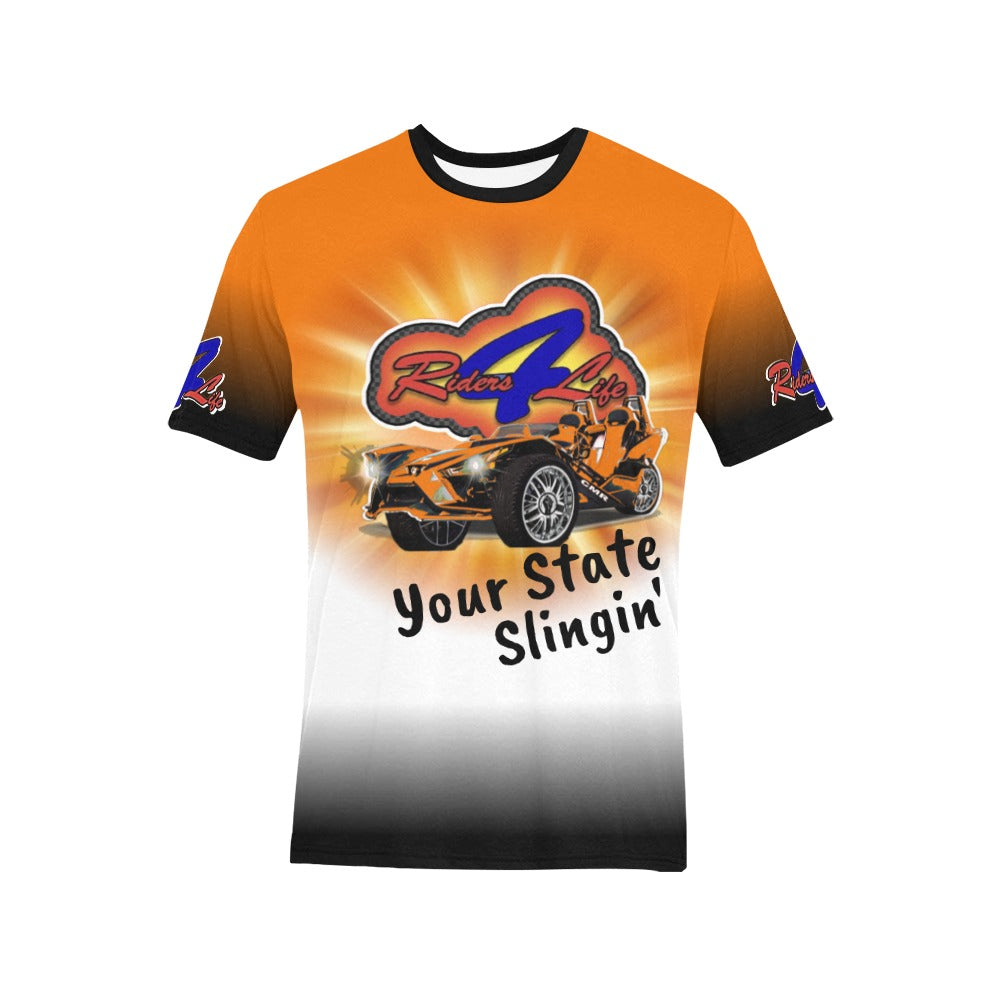 R4L Customizable USA Groups Casual Tee - Add your City, State and Name - 8 Colors