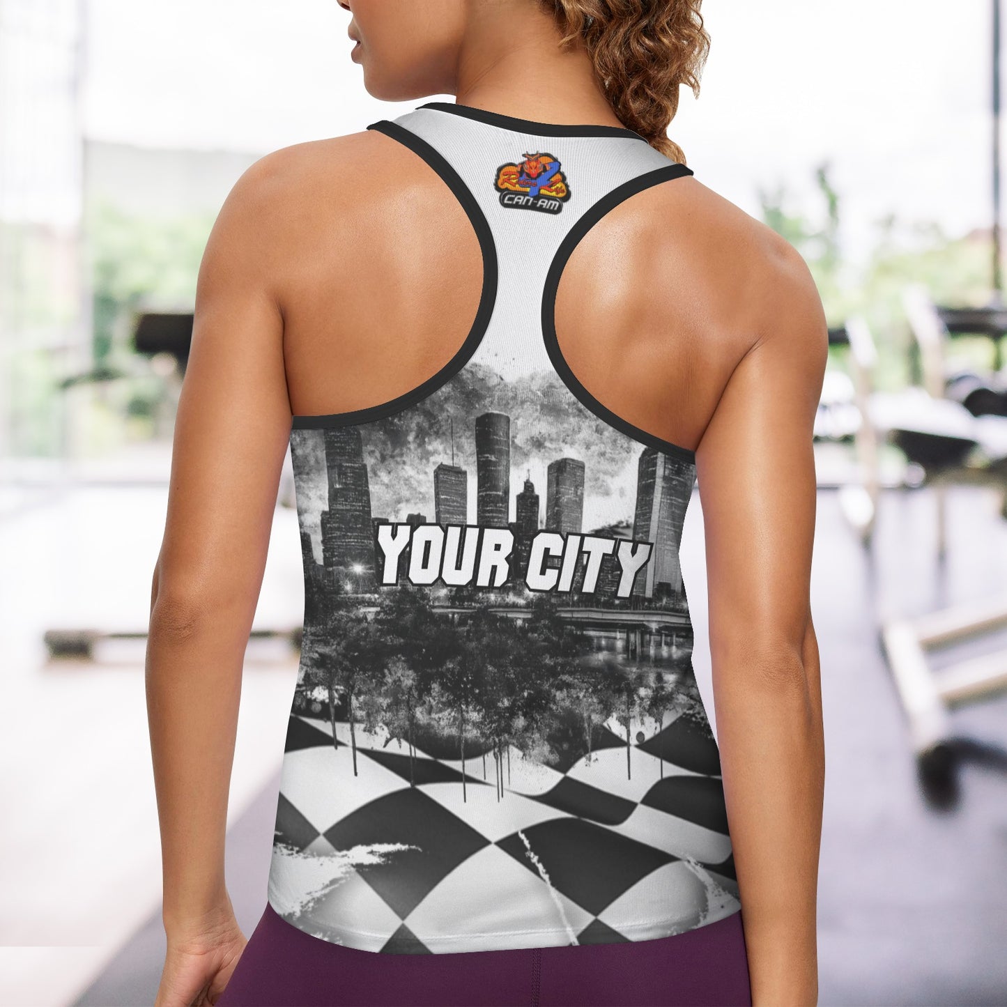 R4L Racerback Tee Monochrome Can Am