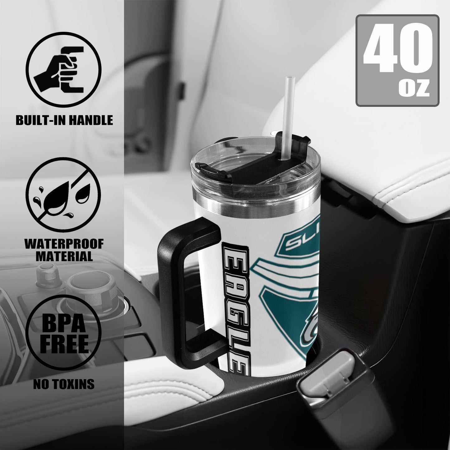 R4L EAGLES 40OZ TUMBLER 2025