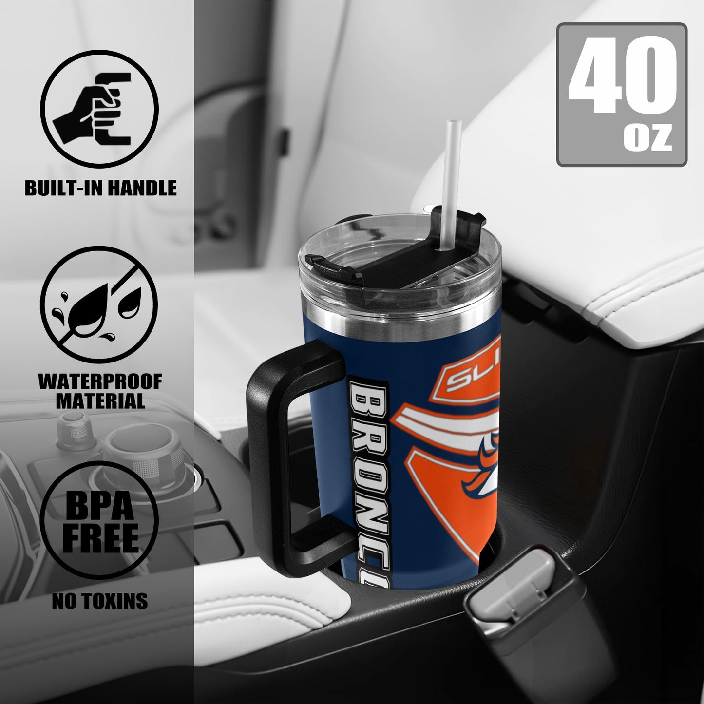 R4L BRONCOS 40OZ TUMBLER 2025