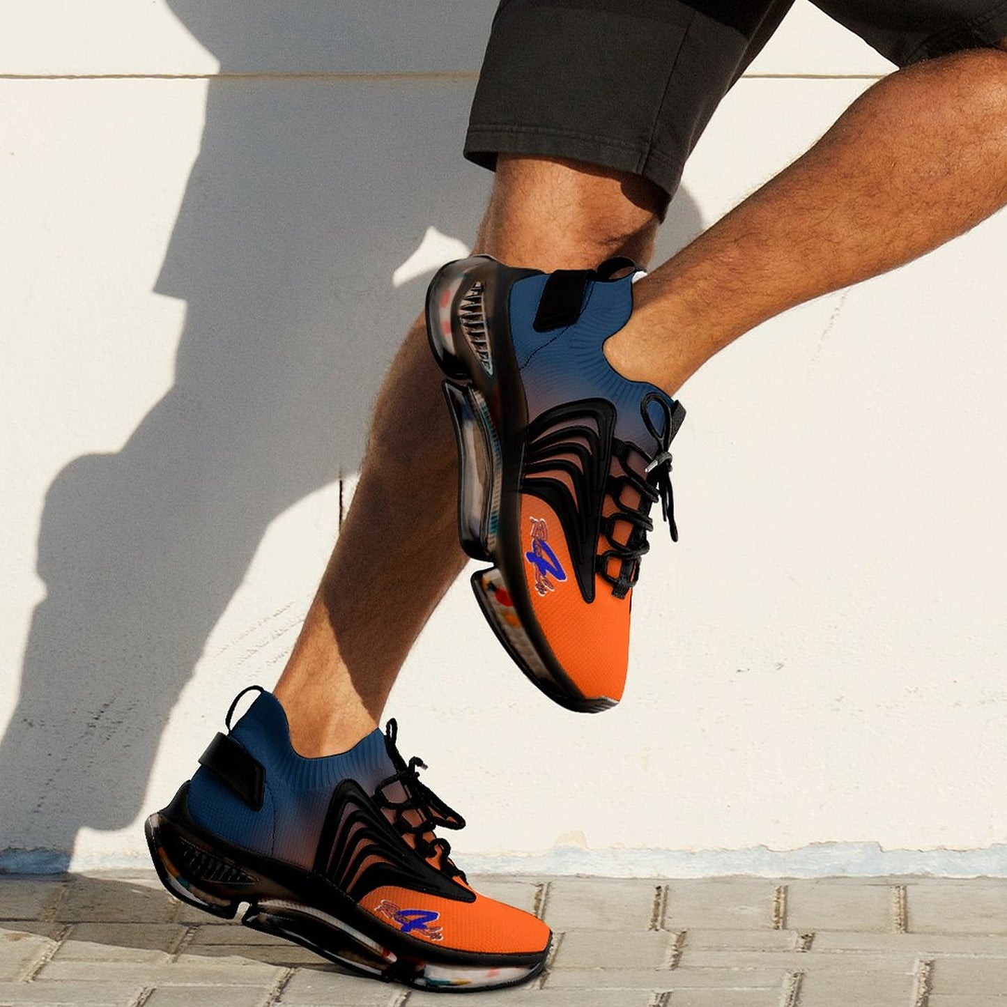 R4L Mesh Sneakers - Org/Blu