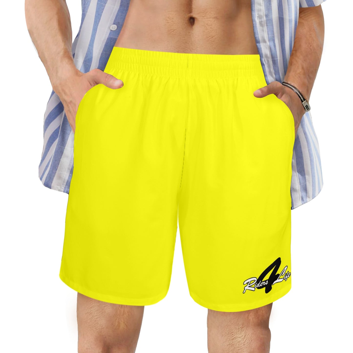 R4L Mens Casual Mid-Length Mesh Lined Summer Shorts - 7 Colors