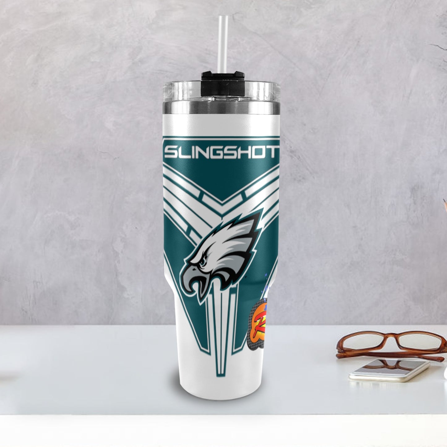 R4L EAGLES 40OZ TUMBLER 2025