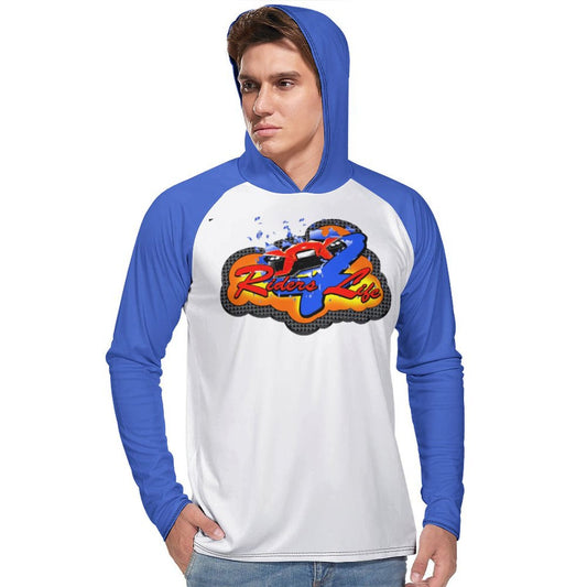 R4L Men's Long Sleeve Sun Protection Hoodie - Blue