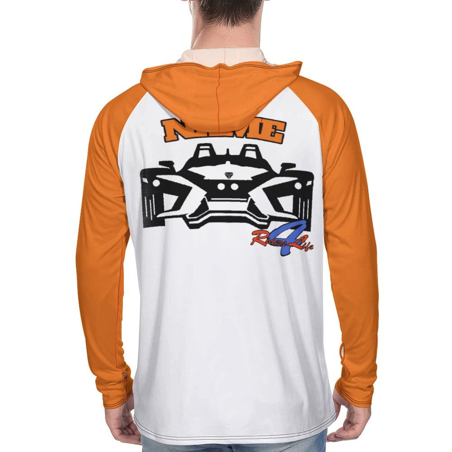 R4L Men's Long Sleeve Sun Protection Hoodie - Orange