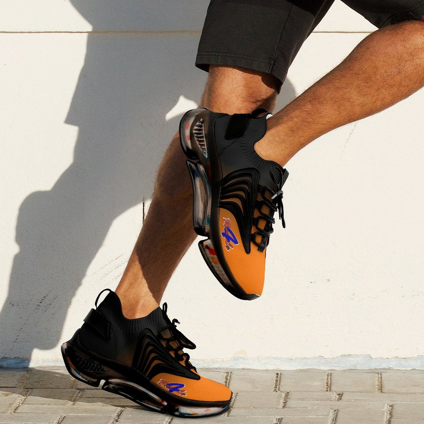 R4L Mesh Sneakers - Org/Blk