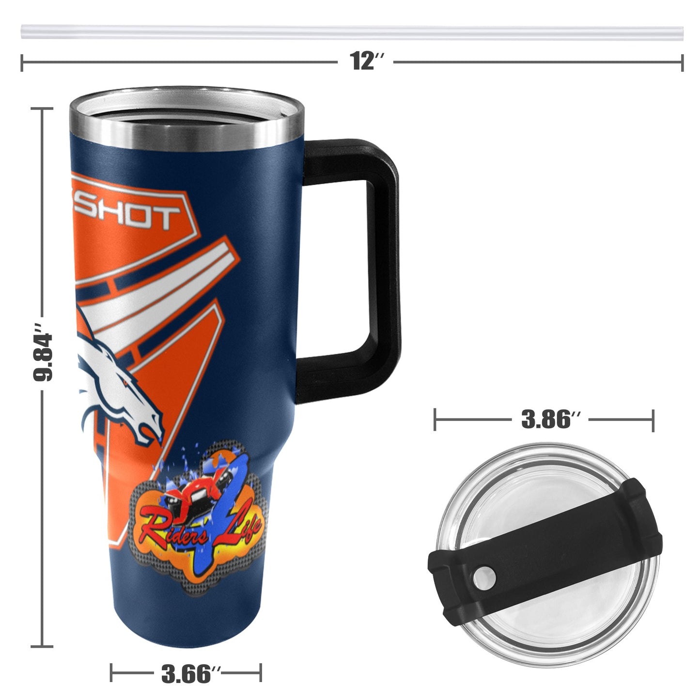R4L BRONCOS 40OZ TUMBLER 2025