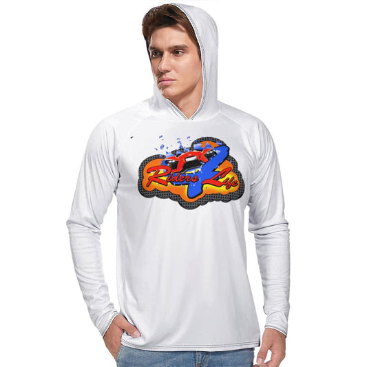 R4L Men's Long Sleeve Sun Protection Hoodie - White