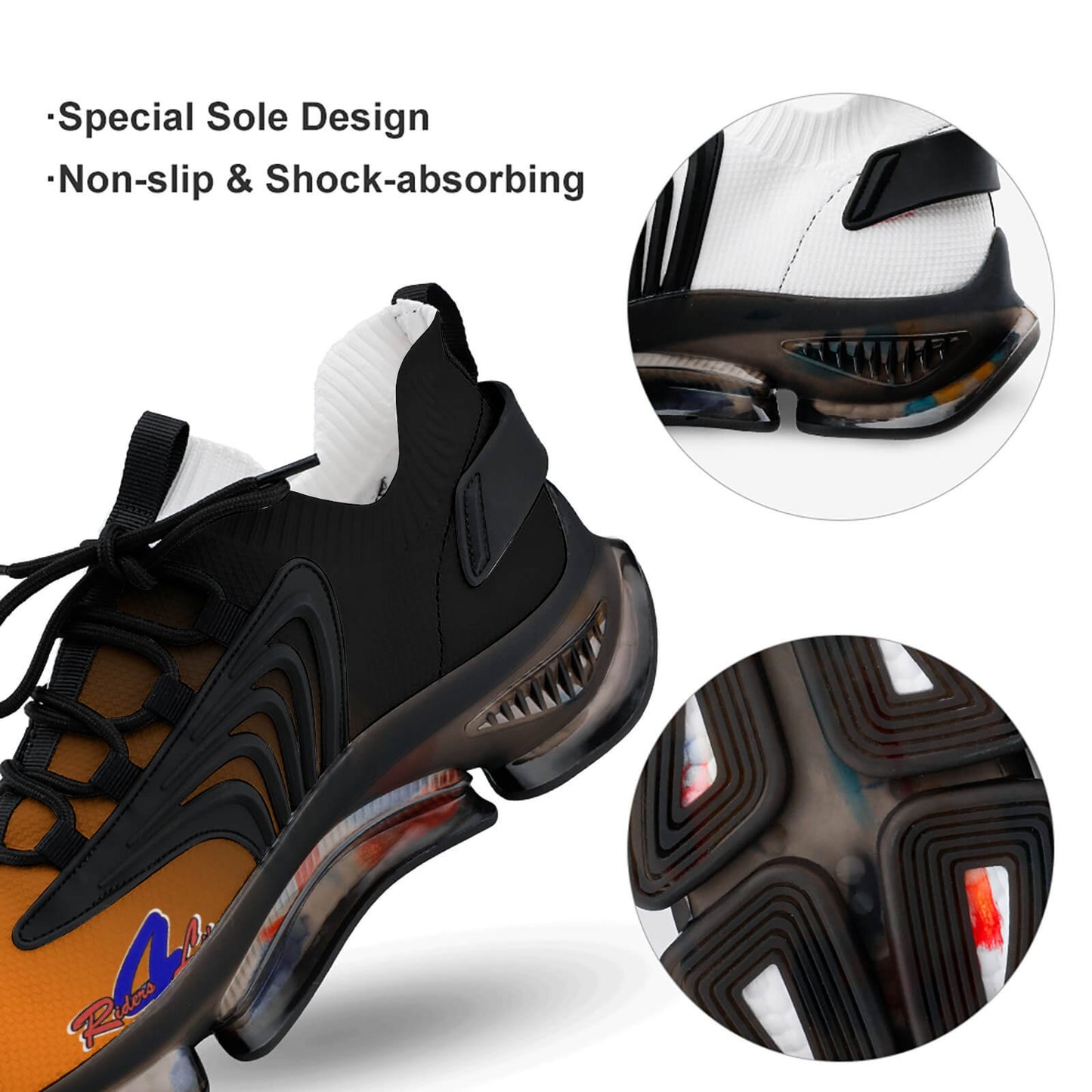 R4L Mesh Sneakers - Org/Blk