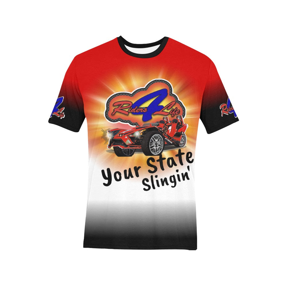 R4L Customizable USA Groups Casual Tee - Add your City, State and Name - 8 Colors