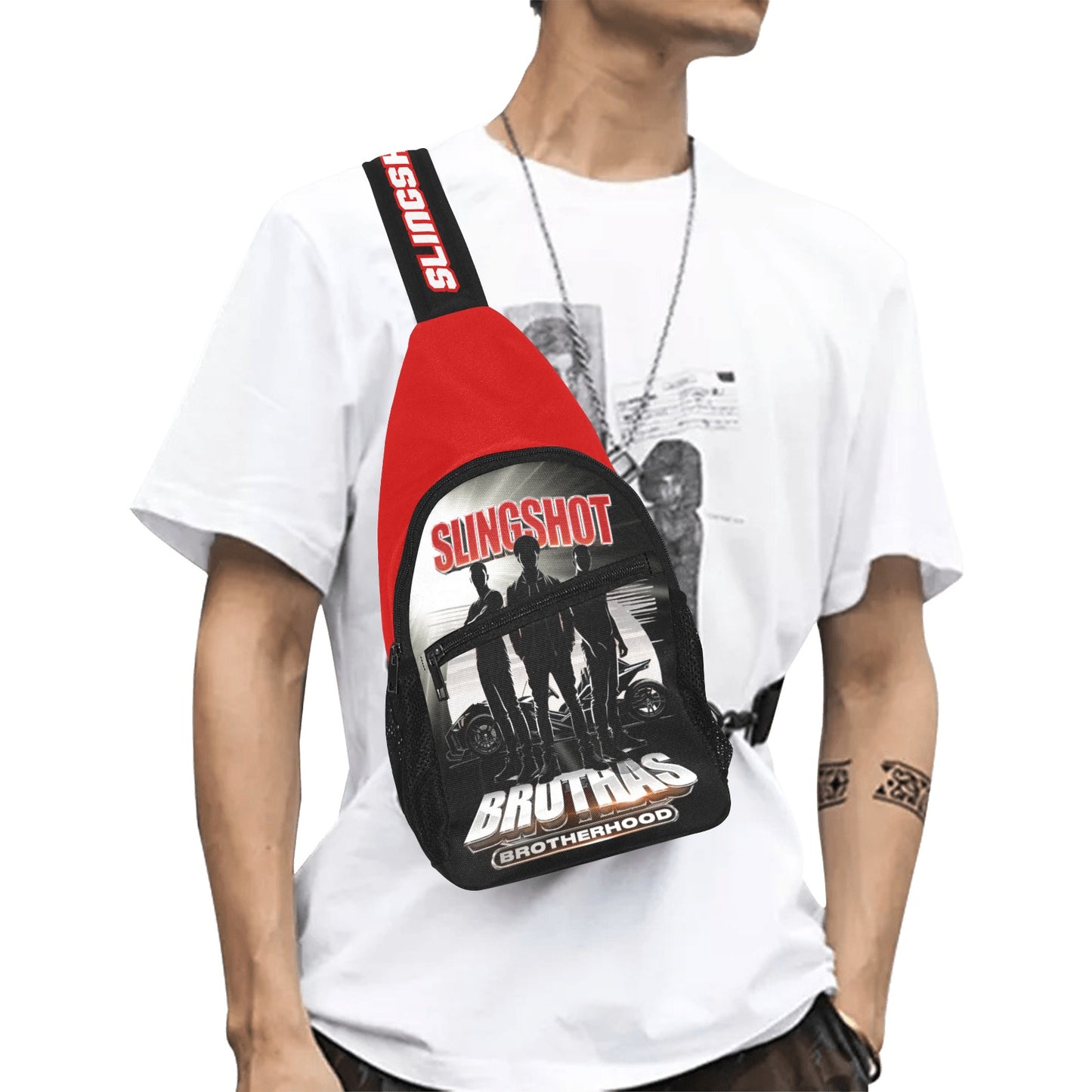 R4L Slingshot Brothas Crossbody Bag Red
