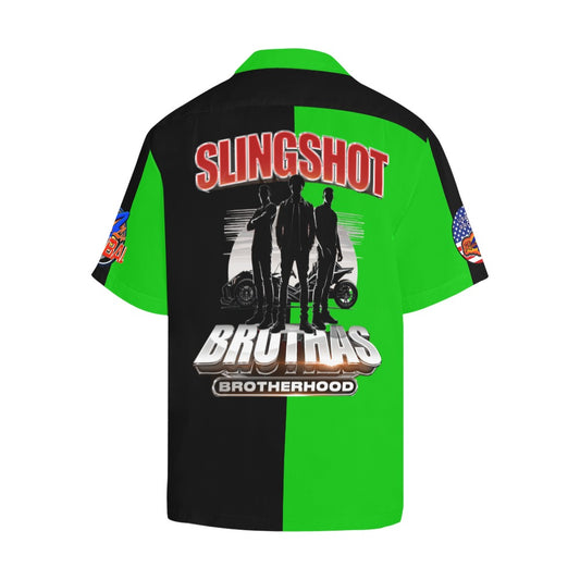 R4L Slingshot Brothas Short Sleeve Button Down - Grn