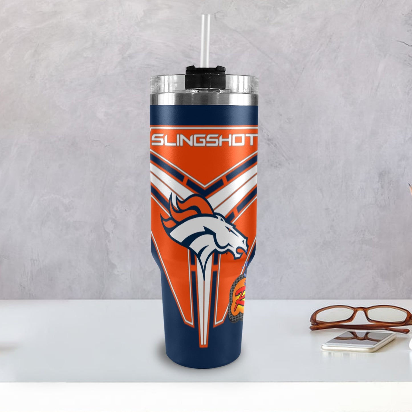 R4L BRONCOS 40OZ TUMBLER 2025