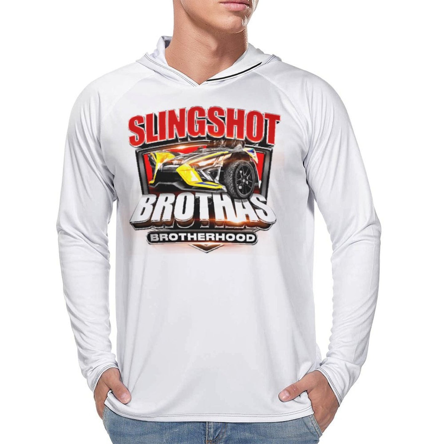 Slingshot Brothas Long Sleeve Sun Protection Hoodie - White