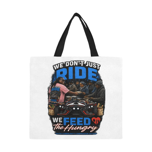 R4L Slinging out Hunger Canvas Tote Bag - Wht