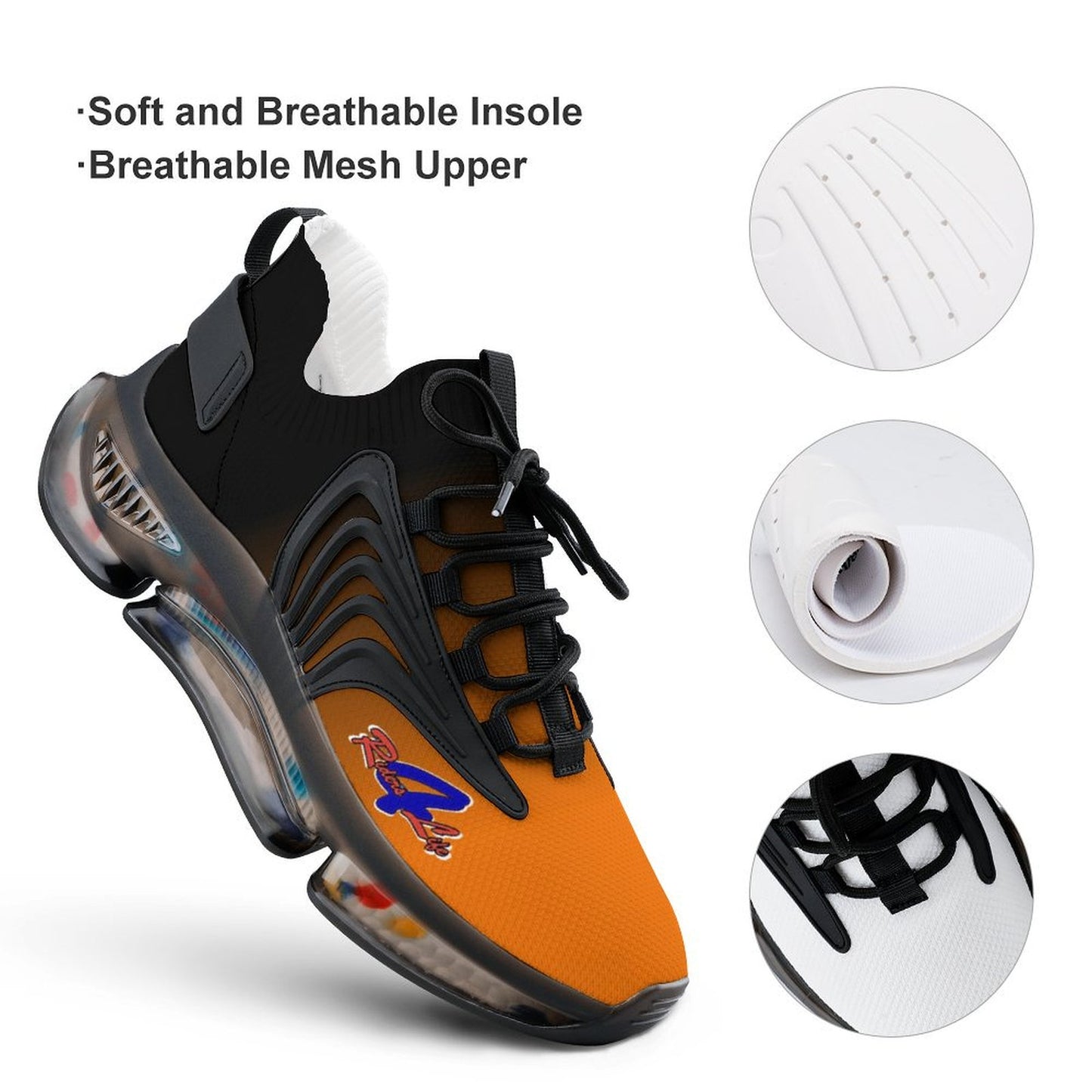 R4L Mesh Sneakers - Org/Blk