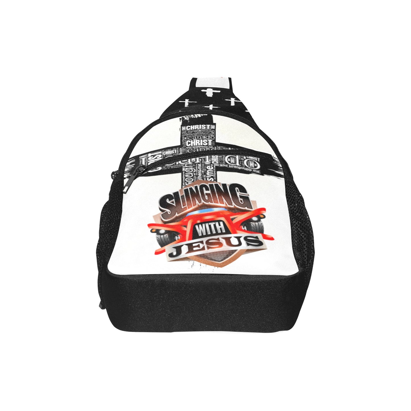 R4L Slinging with Jesus Crossbody Bag White