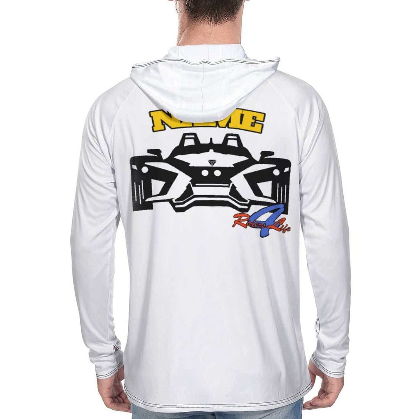 R4L Men's Long Sleeve Sun Protection Hoodie - White
