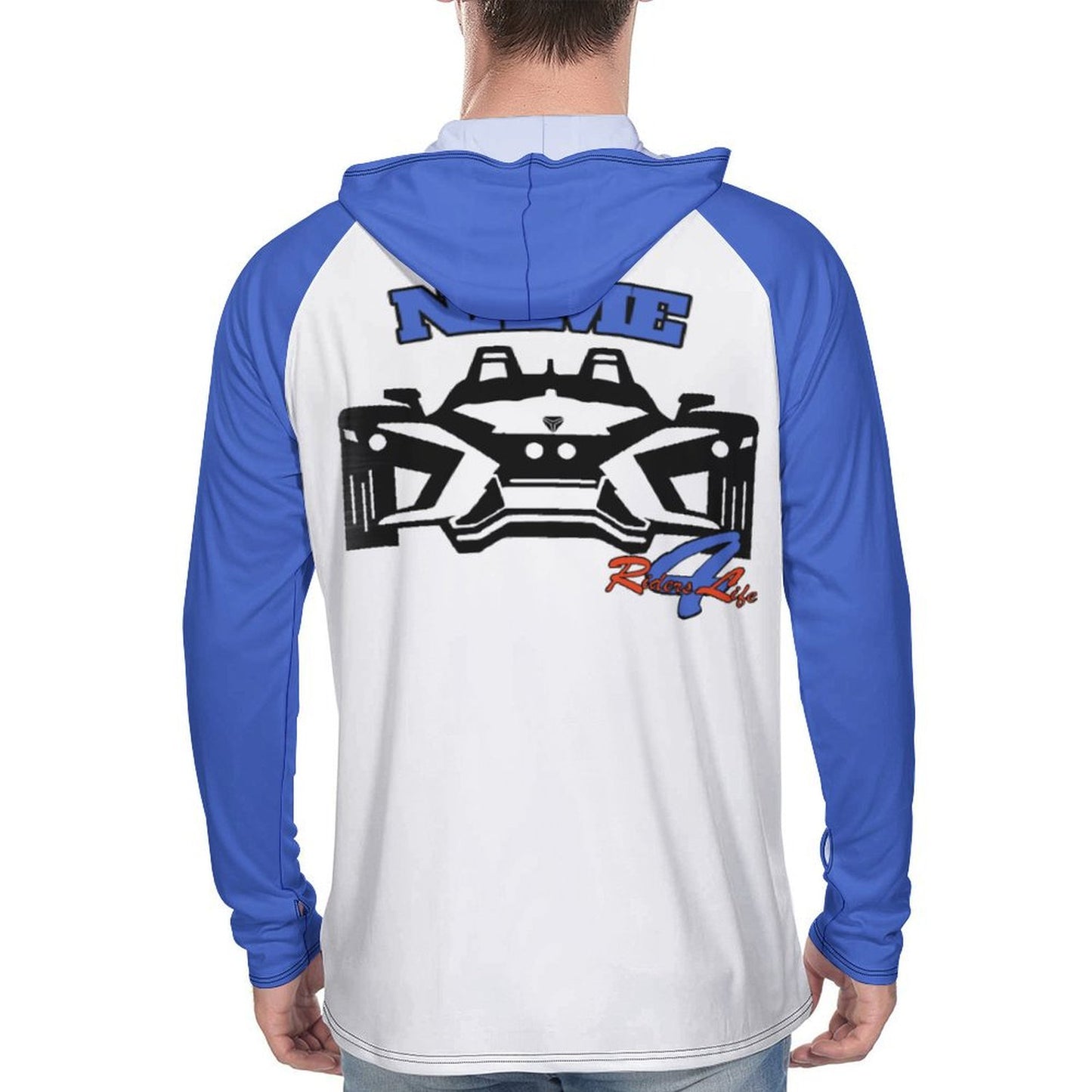 R4L Men's Long Sleeve Sun Protection Hoodie - Blue