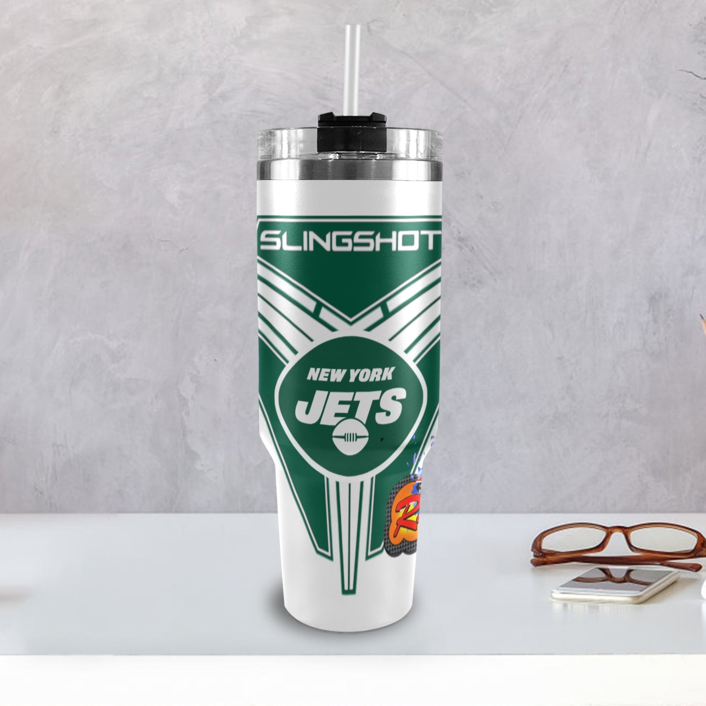 R4L JETS 40OZ TUMBLER 2025