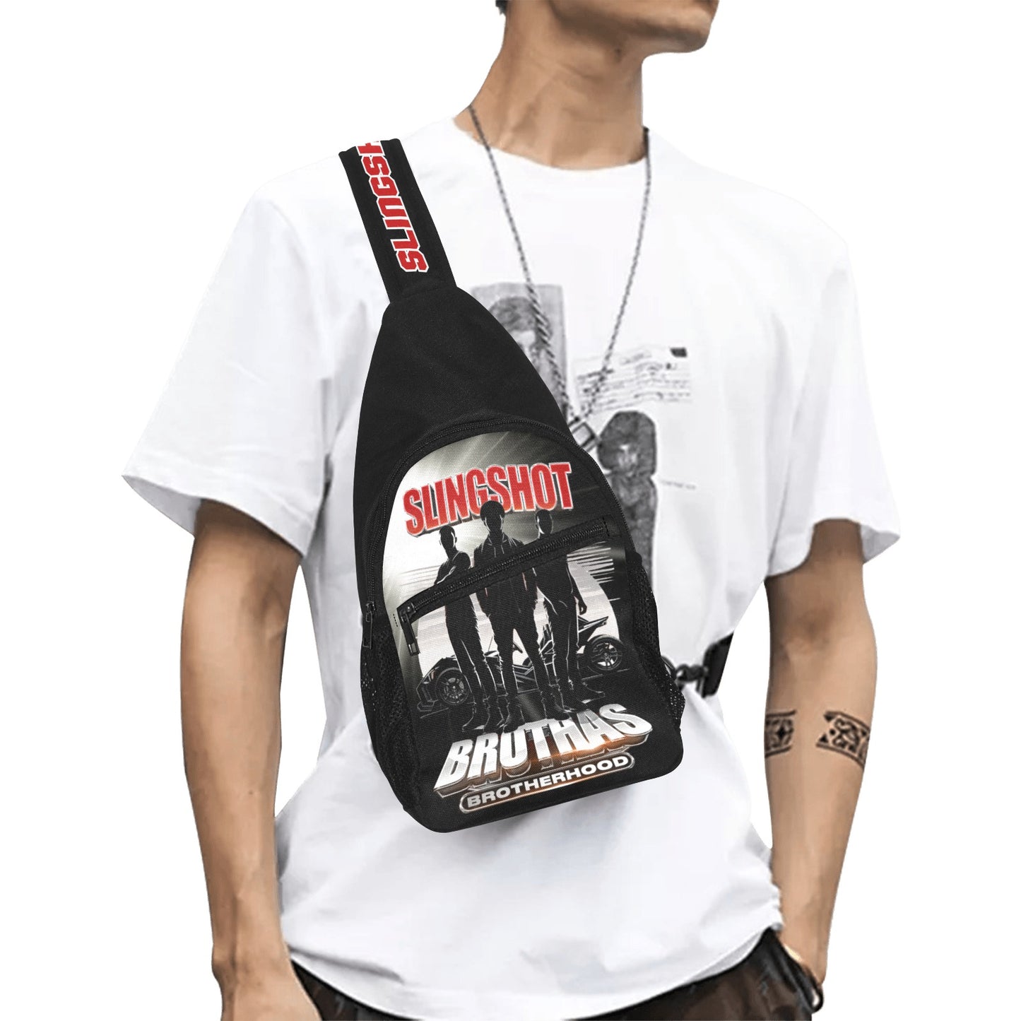 R4L Slingshot Brothas Crossbody Bag Black