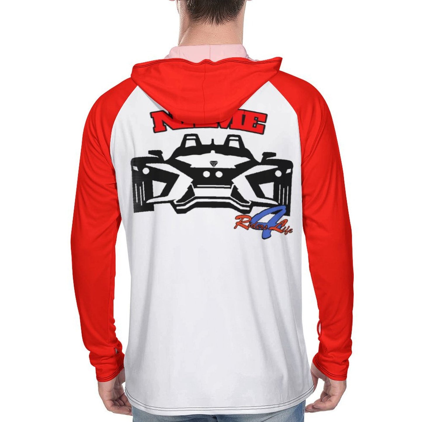 R4L Men's Long Sleeve Sun Protection Hoodie - Red