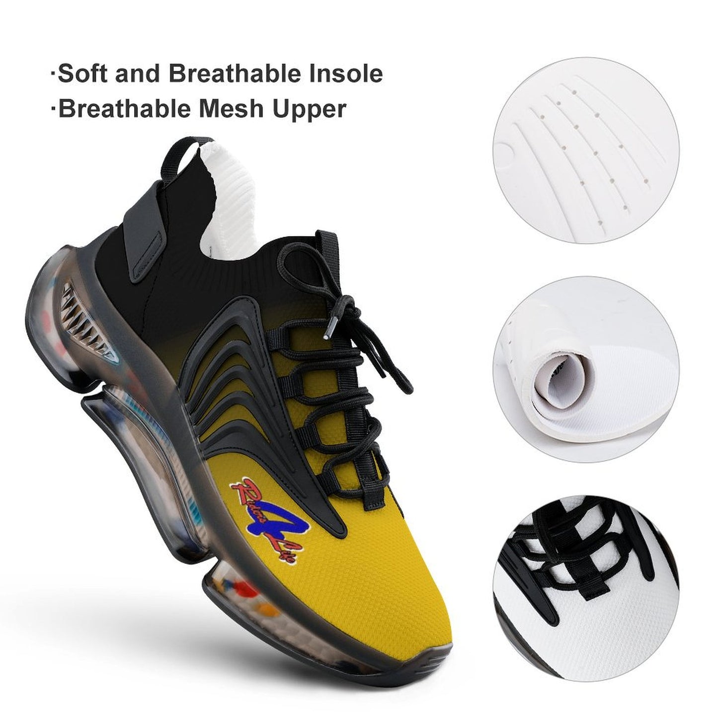 R4L Mesh Sneakers - Gold/Blk