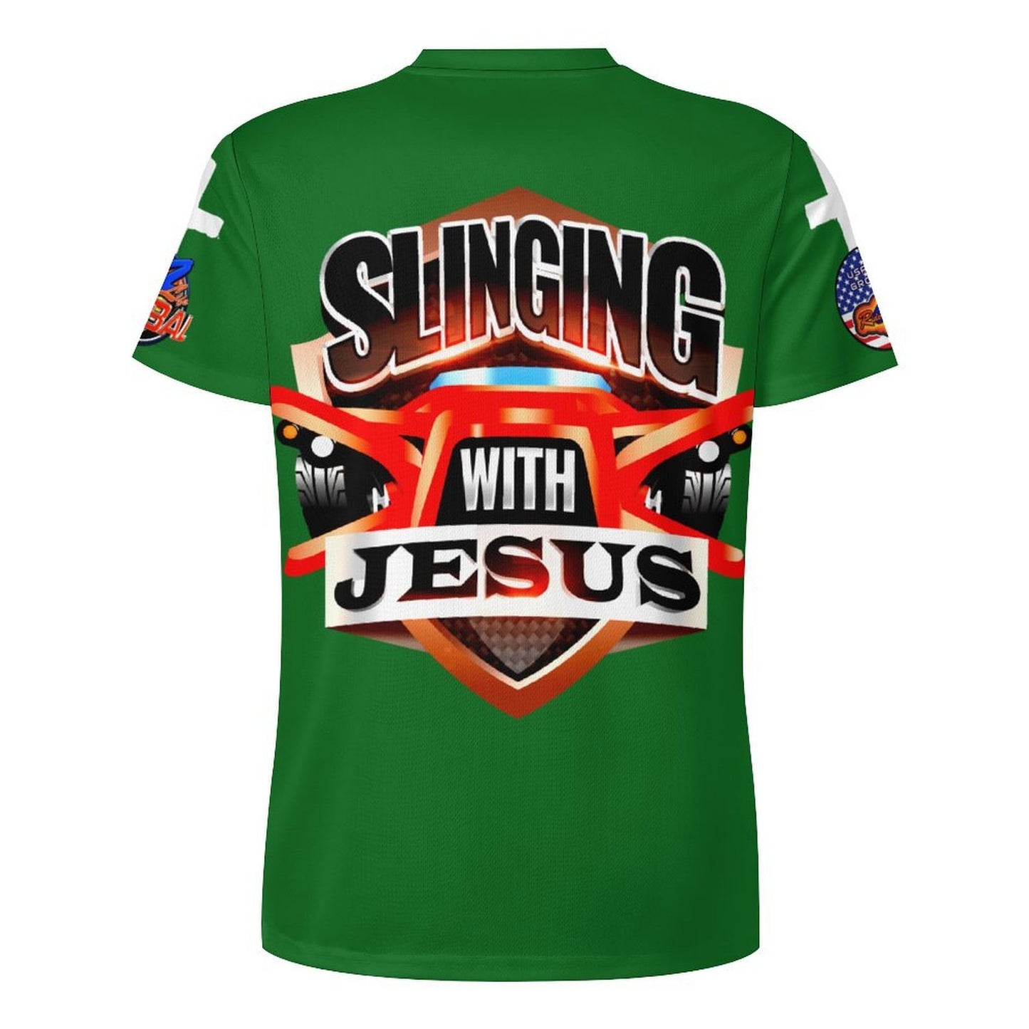 Design Men's Ice Silk All Print T-Shirt Grn