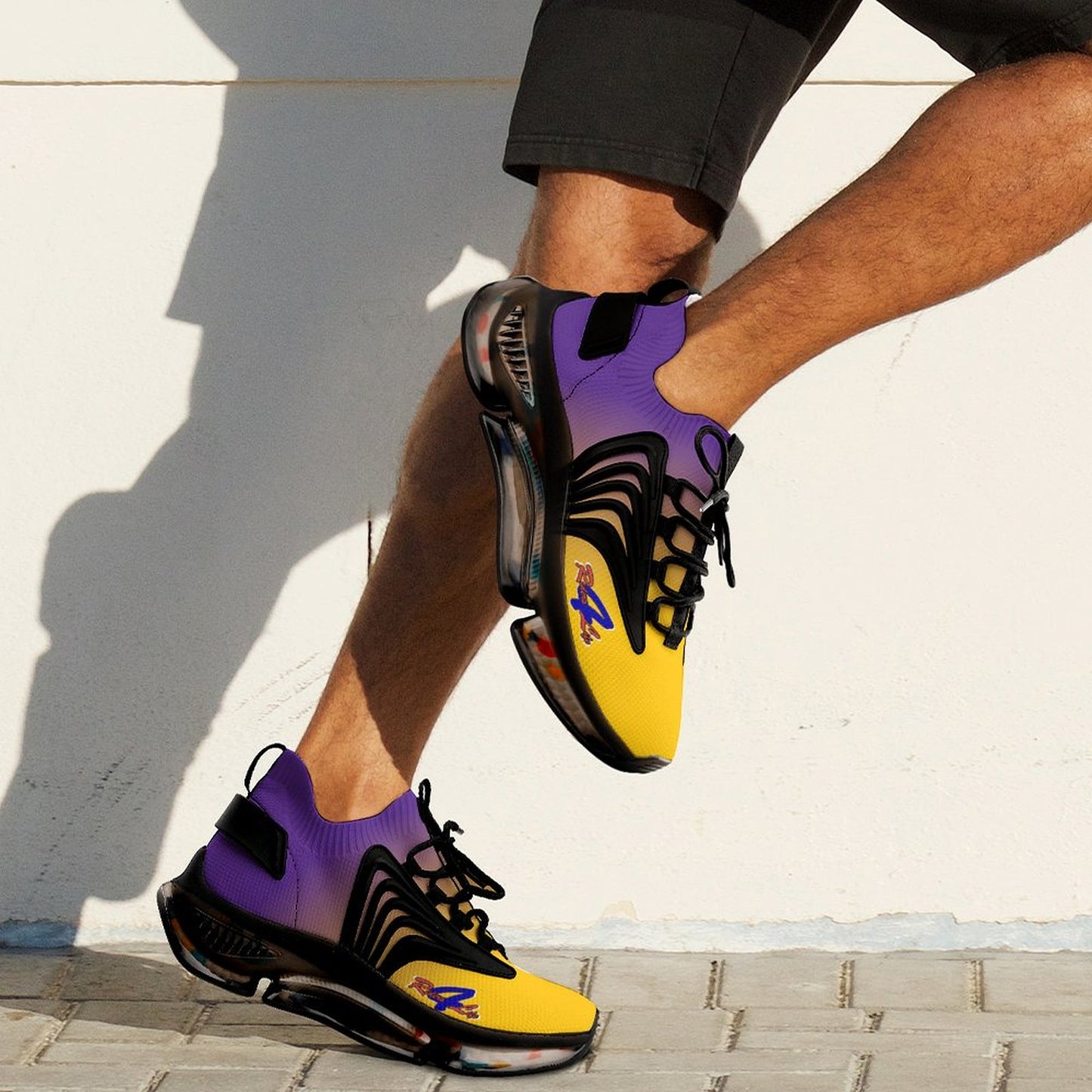 R4L Mesh Sneakers - Gold/Purple
