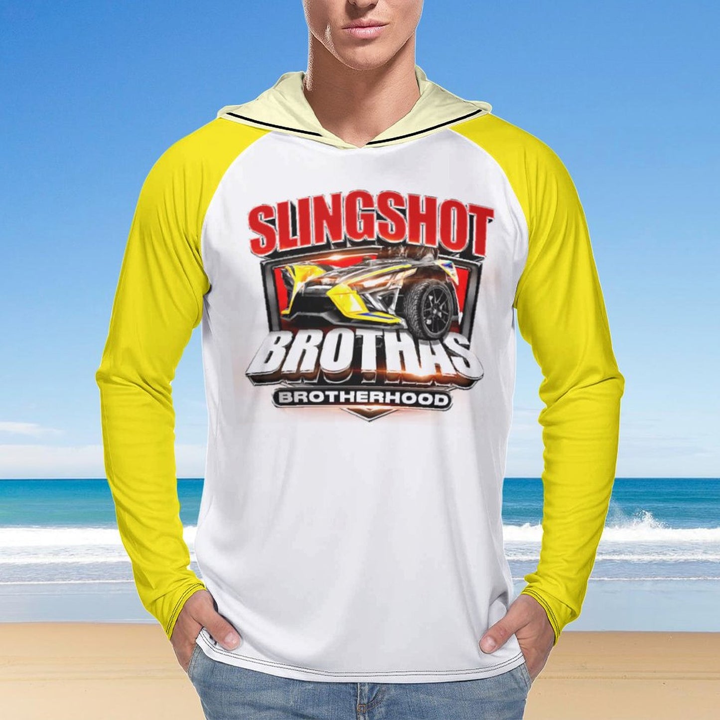 Slingshot Brothas Long Sleeve Sun Protection Hoodie - Yellow