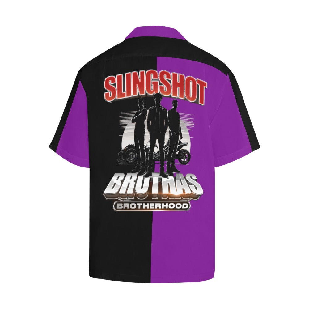 R4L Slingshot Brothas Short Sleeve Casual Button Down Shirt - 7 Colors
