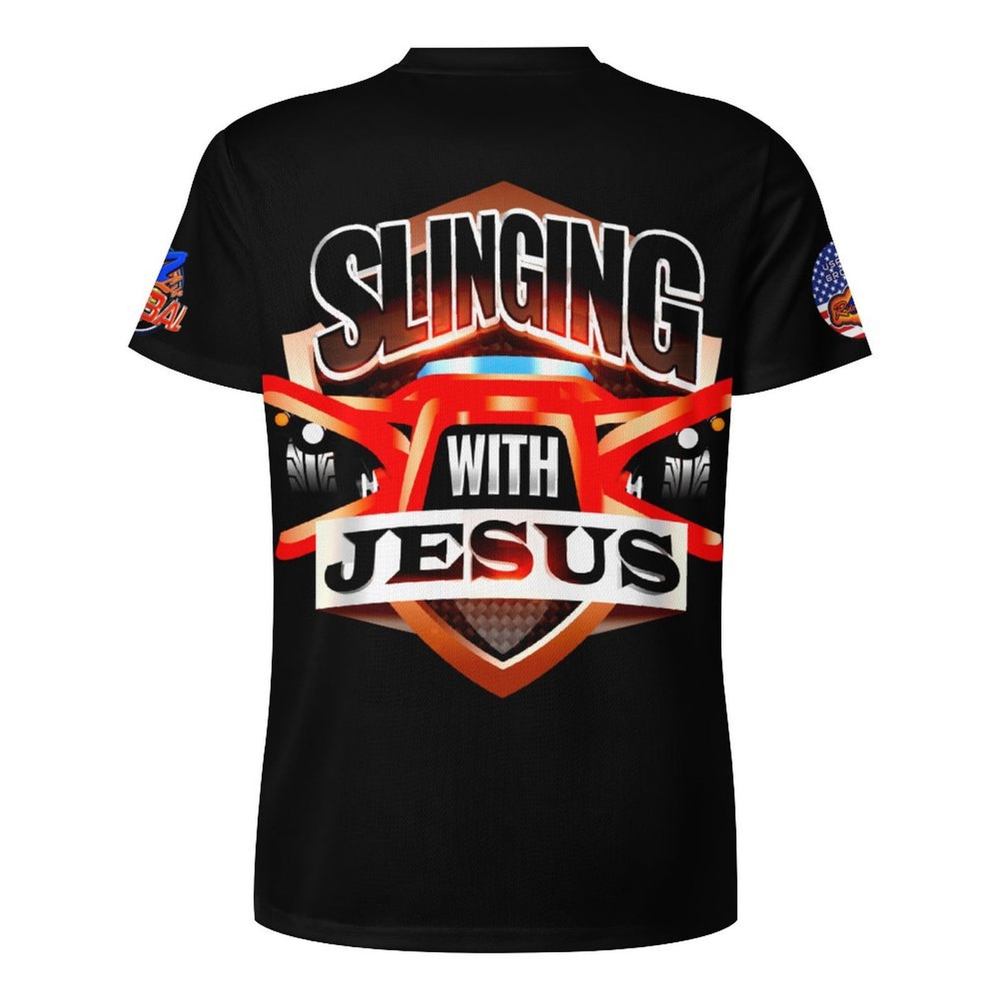 R4L Slinging with Jesus Praying Hands 2 Ice Silk Tee Blk