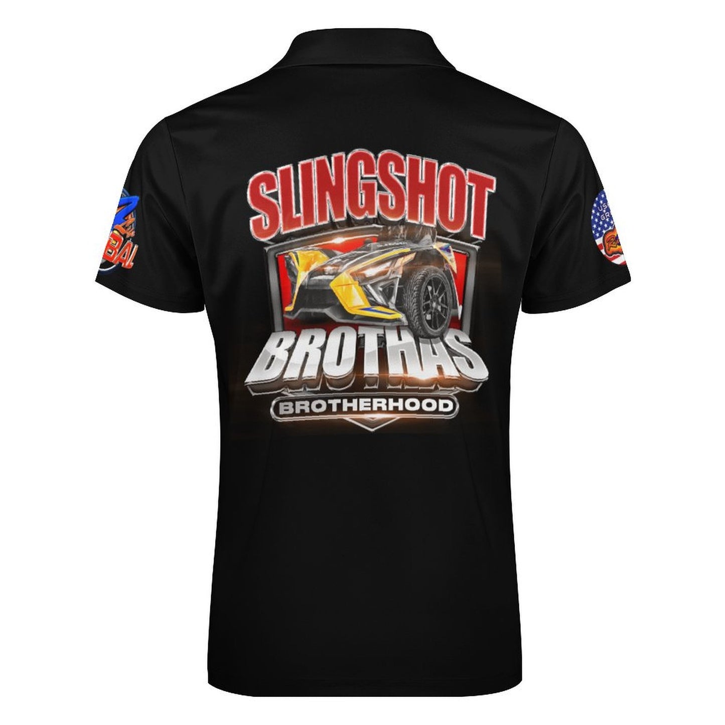 R4L Short-Sleeve Zip Polo Shirt - Blk