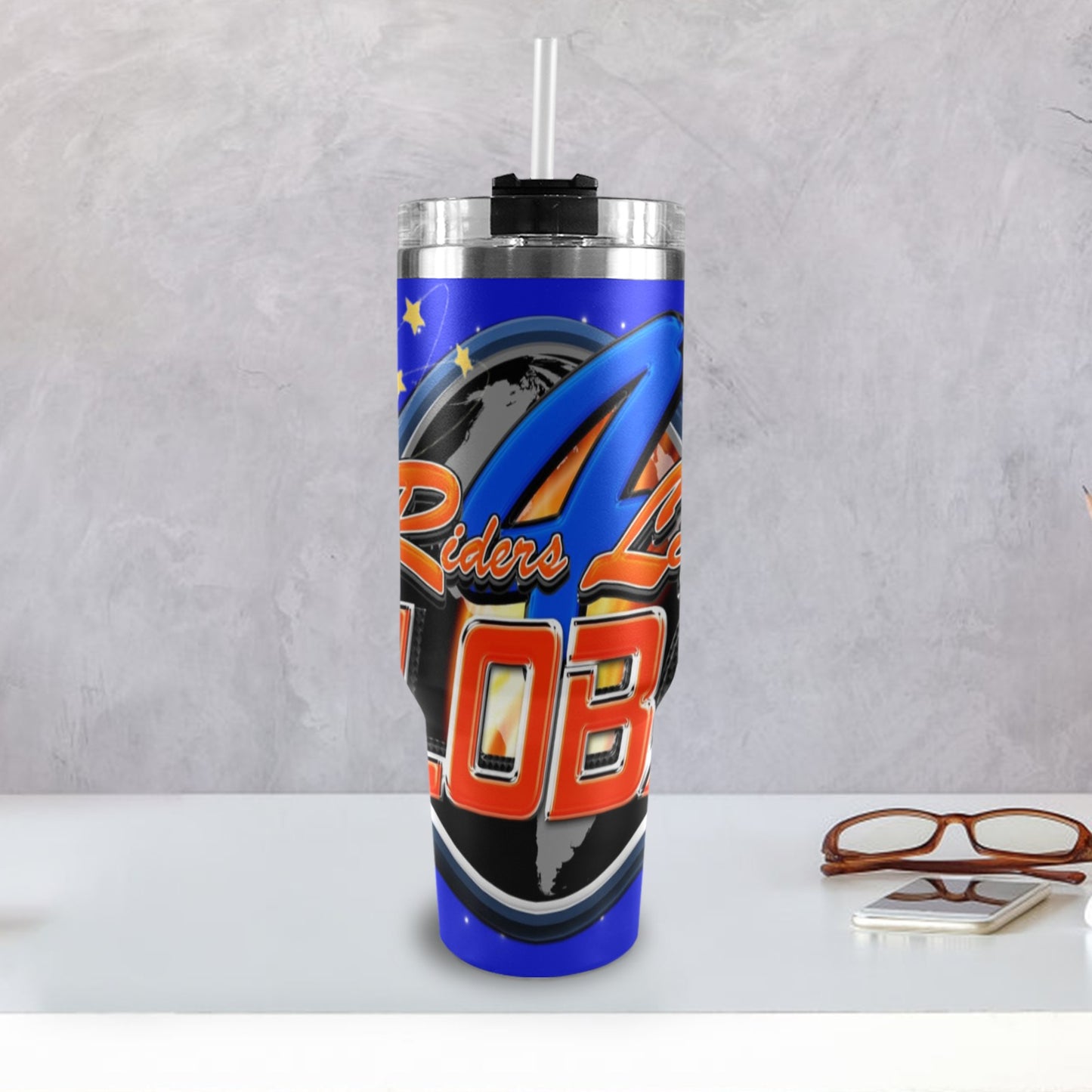 R4L Global 40oz Stainless Steel Stanley Mug 40oz Tumbler with Black Handle