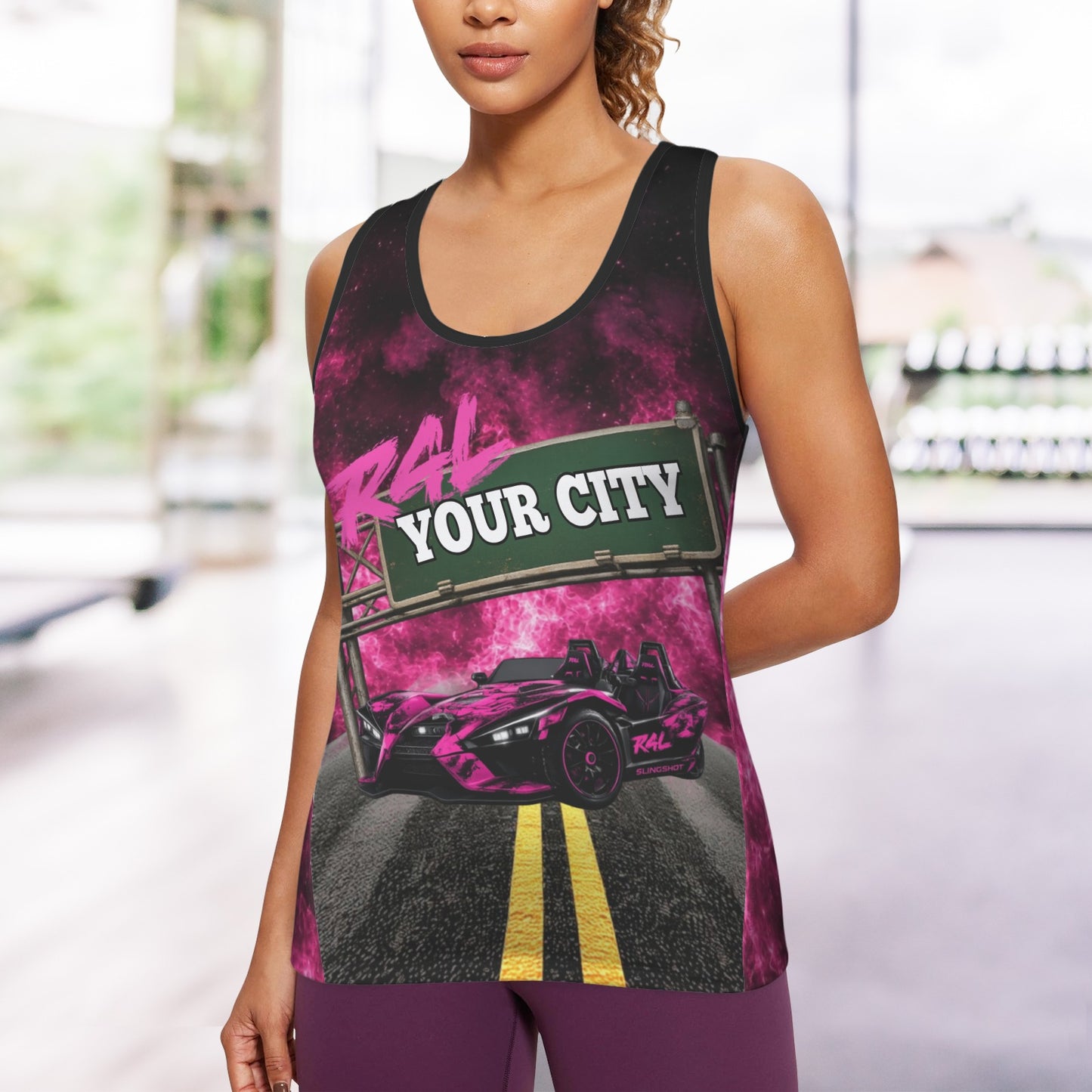 R4L Slingshot Racerback Tee Pink Flame