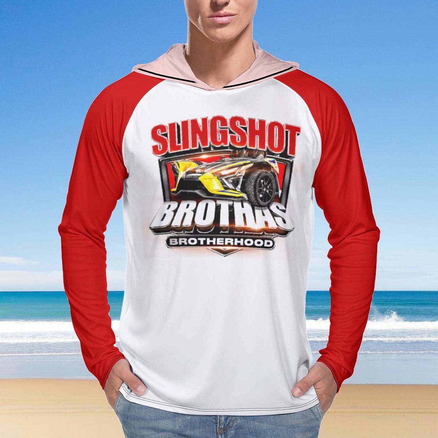 Slingshot Brothas Long Sleeve Sun Protection Hoodie - Red