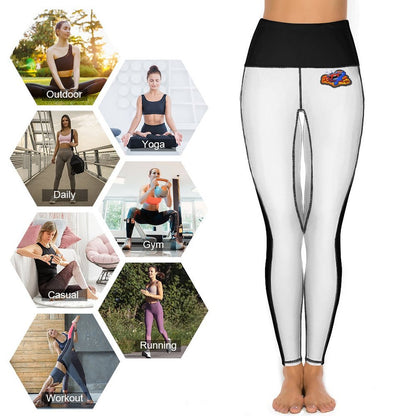 R4L Wht/Blk Pocketed Leggings