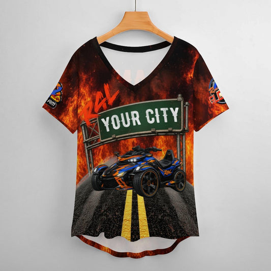 R4L Can Am Ice Silk Women's Tee Orange Flame