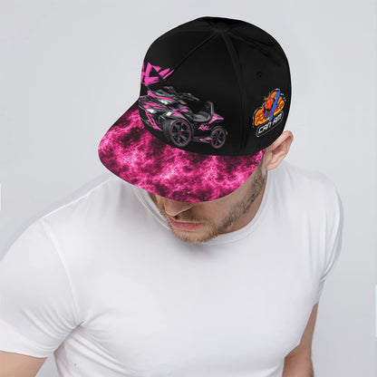 R4L Can Am Snapback Hat Pink Flame