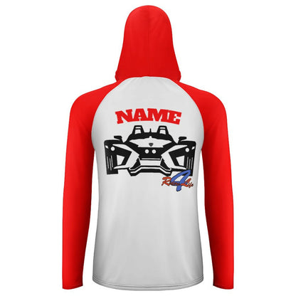 Slinging for Jesus Long Sleeve Sun Protection Hoodie - Red