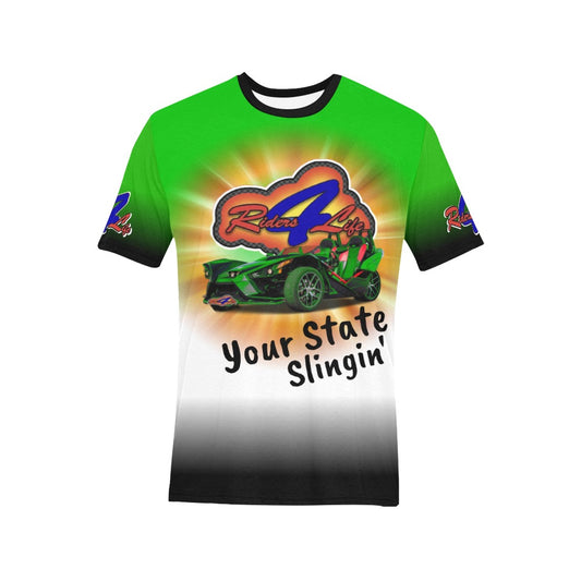 R4L Customizable USA Groups Casual Tee - Add your City, State and Name - 8 Colors