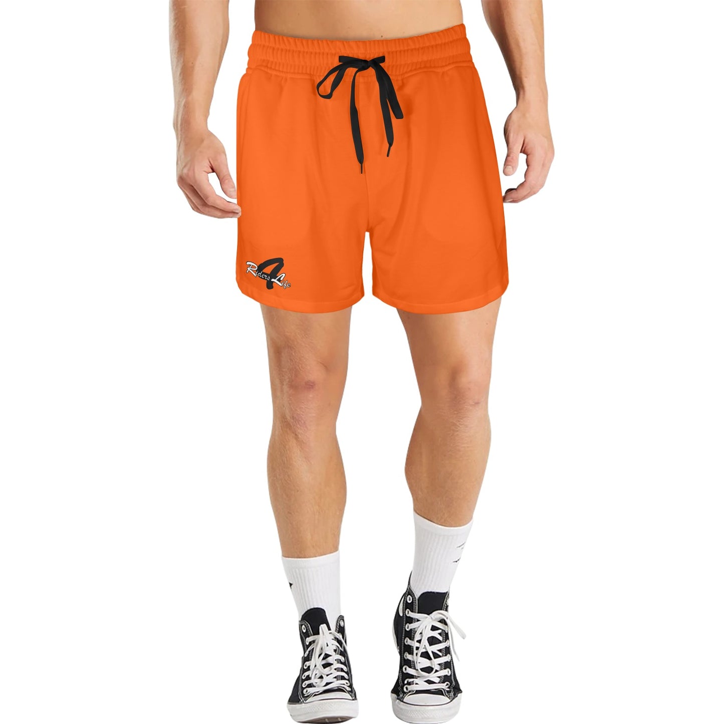R4L Mens Knicks Men's Mid-Length Casual Shorts Orange