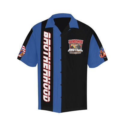 R4L Slingshot Brothas Short Sleeve Button Down - Blu