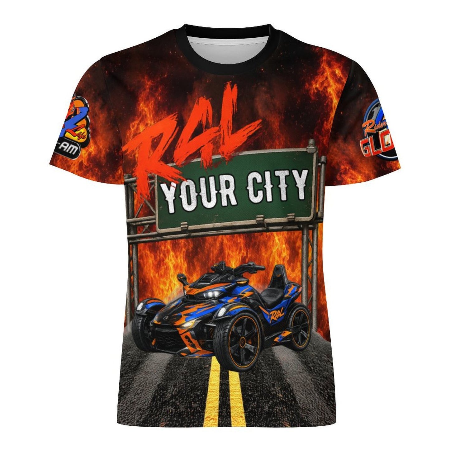R4L Can Am Ice Silk Tee Orange Flame