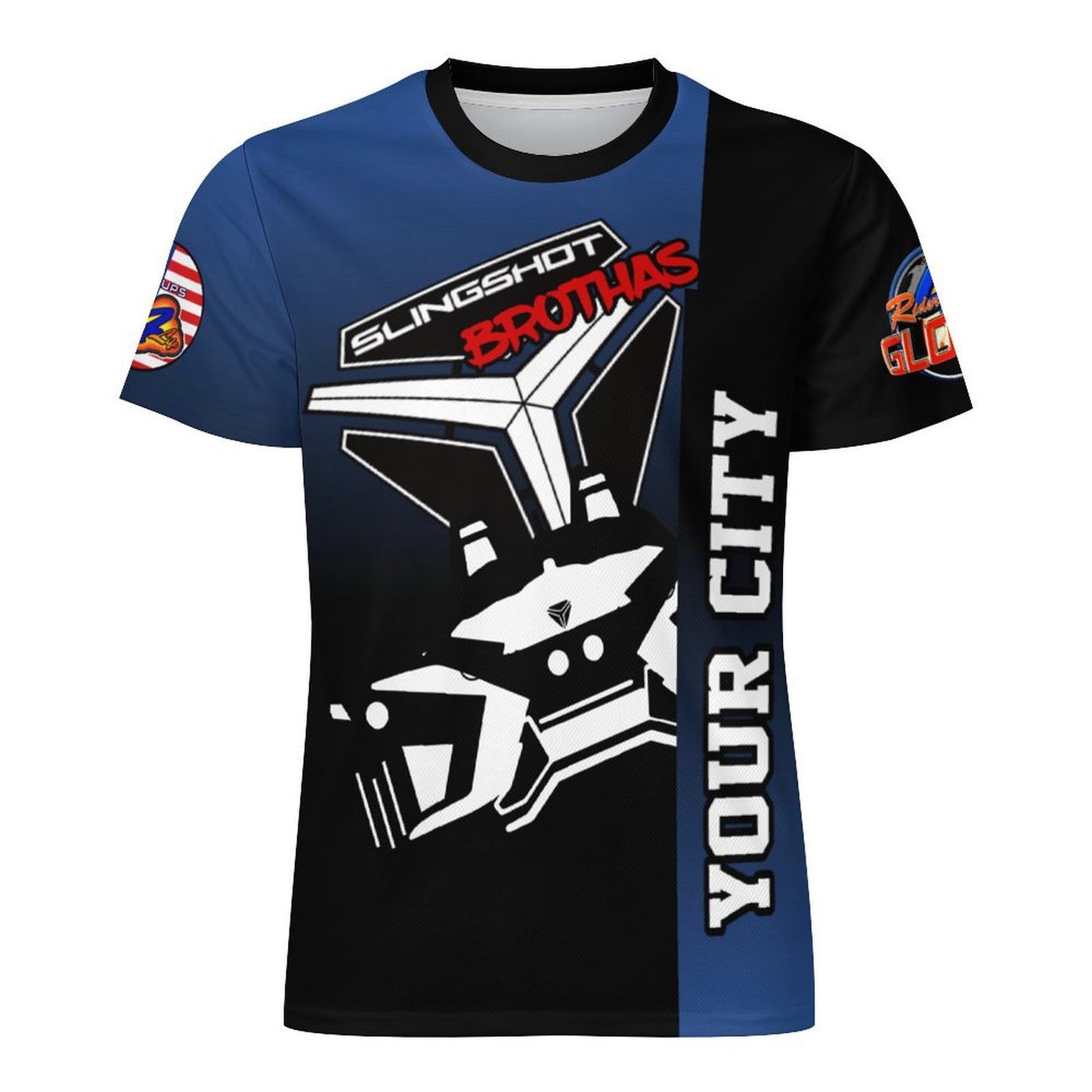 R4L Slingshot Brothas Ice Silk Tee Blu Gradient