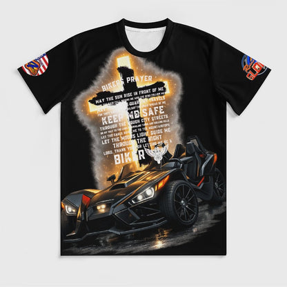 R4L Slinging with Jesus Glowing Cross Ice Silk Tee Blk
